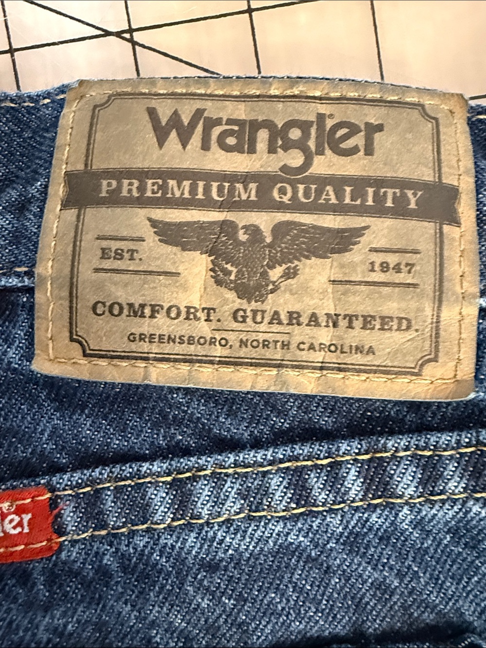 Wrangler Men's Classic Relaxed Blue Denim Jeans 40x30 - Picture 7 of 7